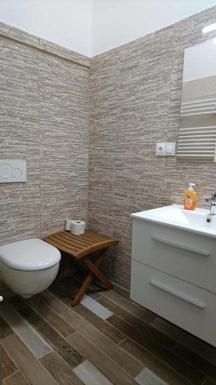Kúpeľňa v ubytovaní Central Vendégház
