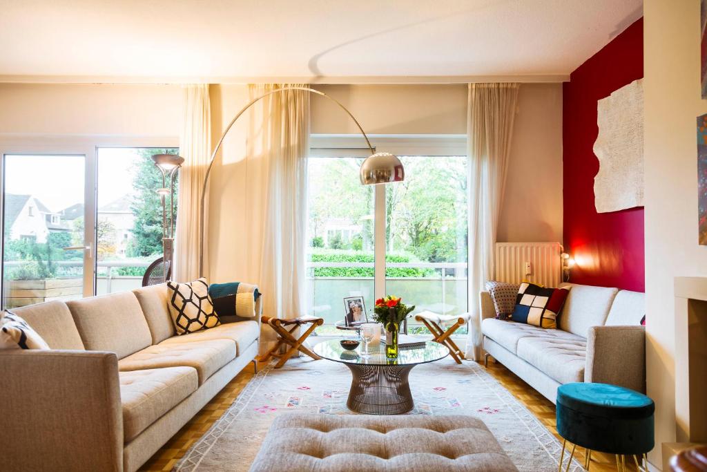 
Zona de estar de Brussels Bright Design Residence
