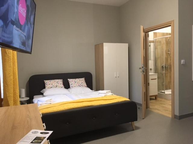 Posteľ alebo postele v izbe v ubytovaní Hotel Jedlinka