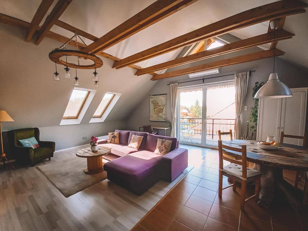 Posezení v ubytování Pannónia Apartment
