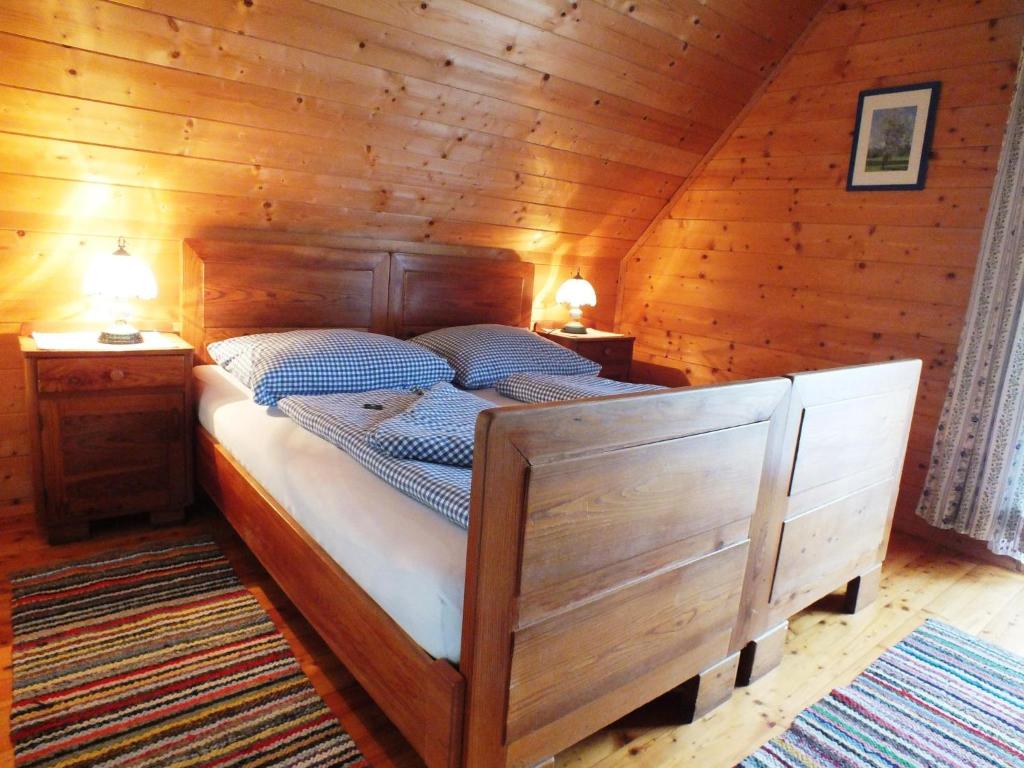 Posteľ alebo postele v izbe v ubytovaní Ferienhaus "Zur alten Schmiede"