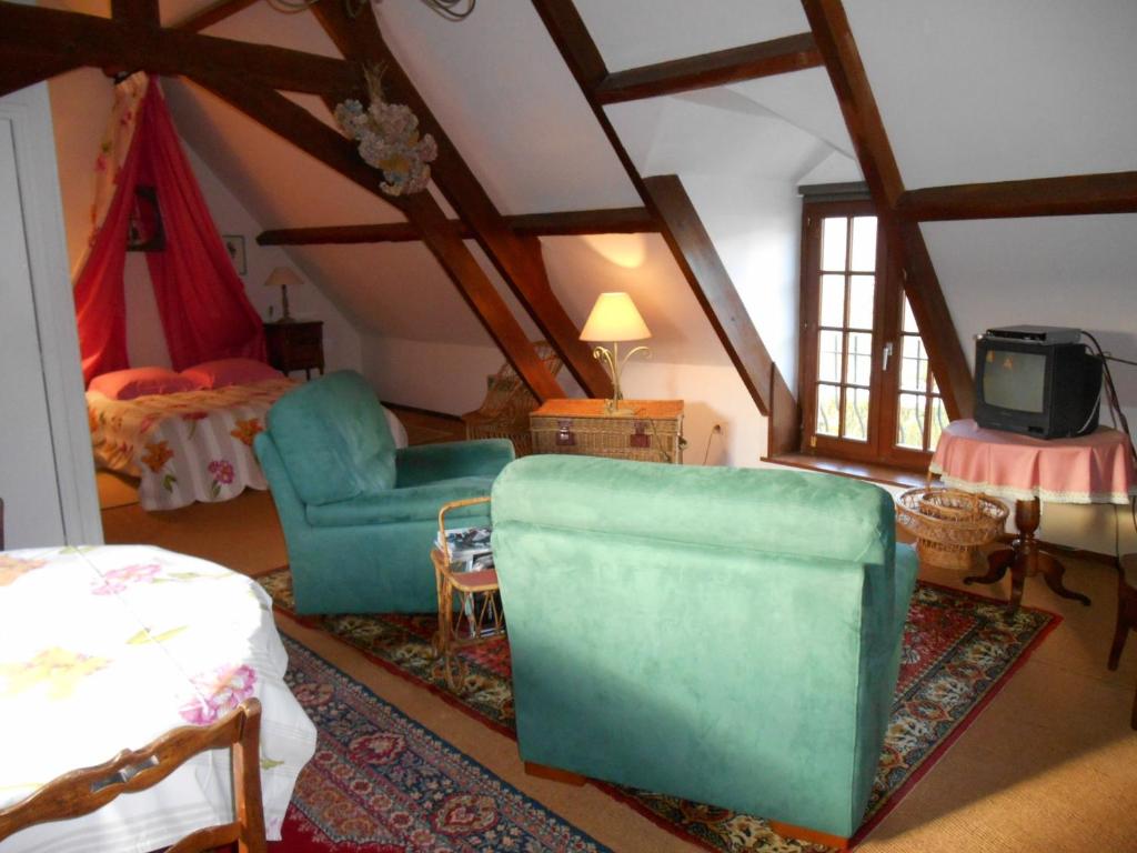 Гостиная зона в Chambres d'hôtes ''La Grand' Maison''