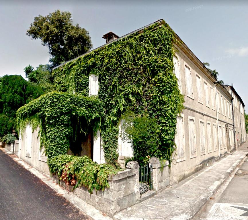 an ivy covered building on the side of a street at Le Chai in Condom