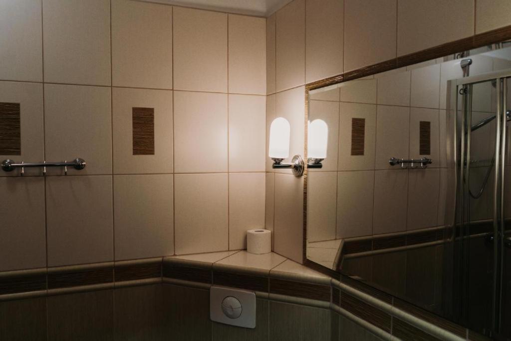 Koupelna v ubytování Hotel Kinga