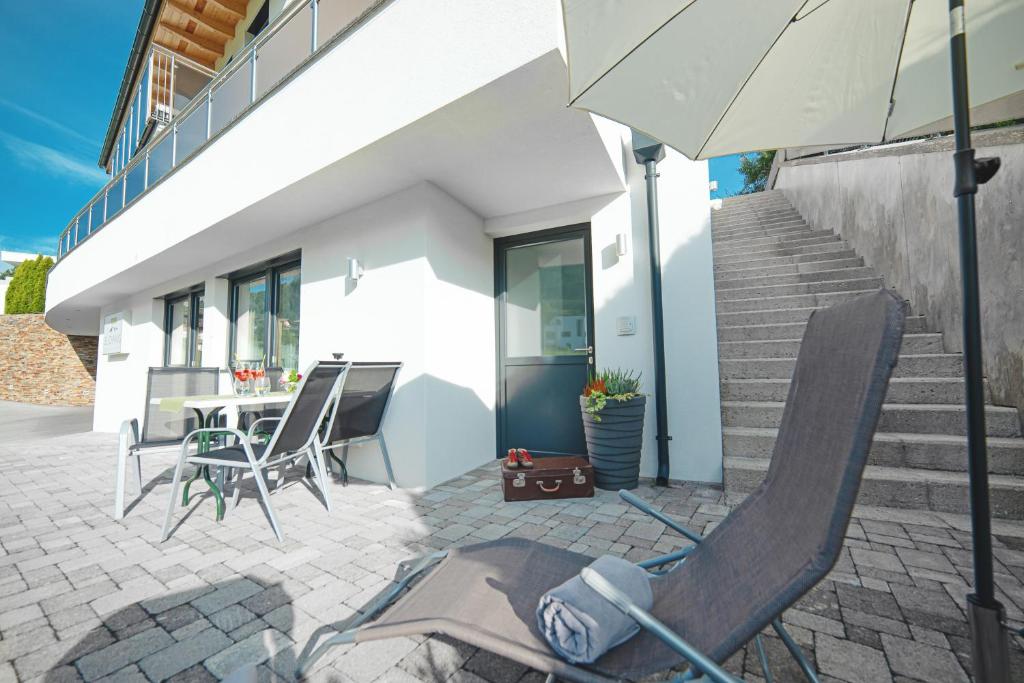 Balkón nebo terasa v ubytování Apart Blickfang