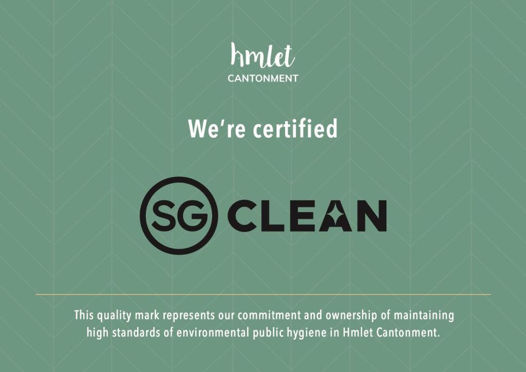 Certifikát, hodnocení, plakát nebo jiný dokument vystavený v ubytování Habyt Cantonment - formerly Hmlet Cantonment