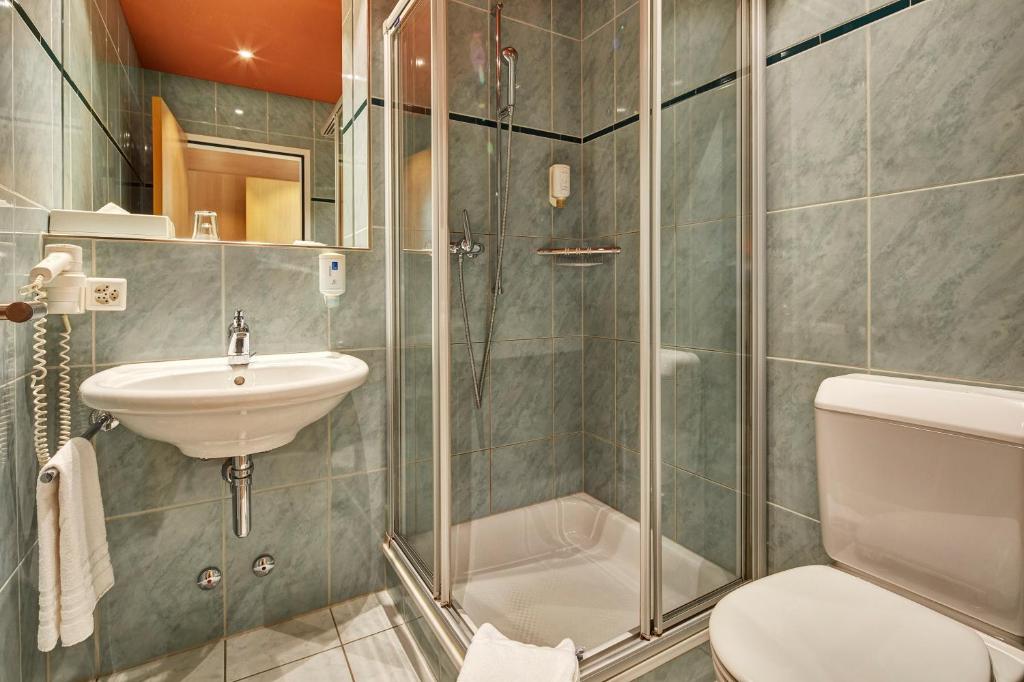 Koupelna v ubytování Hotel Berchtold