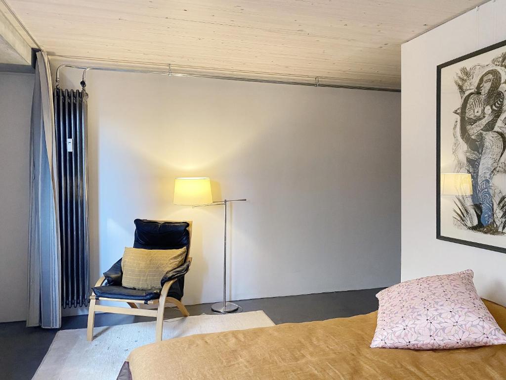 Postel nebo postele na pokoji v ubytování Gästehaus am Lagerplatz