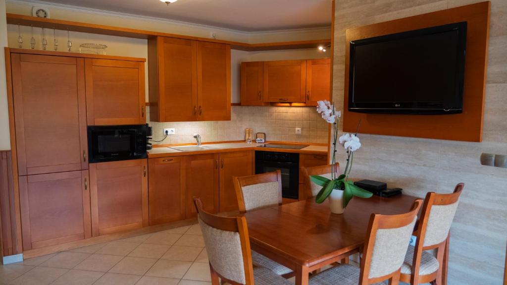 Kuchyň nebo kuchyňský kout v ubytování Aart Apartman