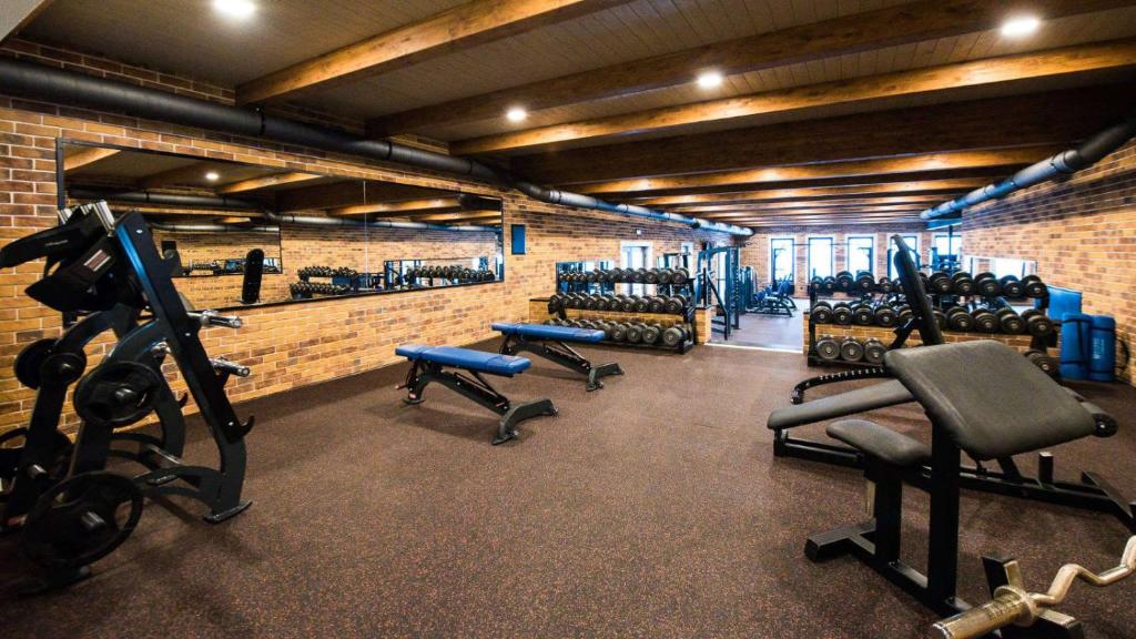 Fitness centrum a/nebo fitness zařízení v ubytování Vinařství U Kapličky