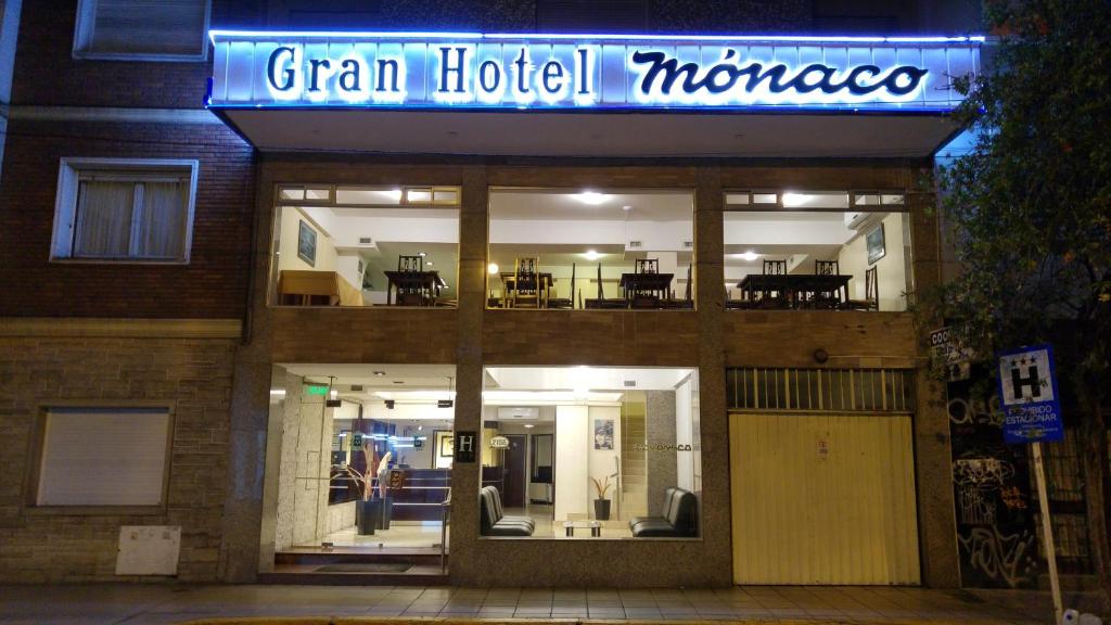 
a store front with a sign on the front of it at Gran Hotel Monaco in Mar del Plata

