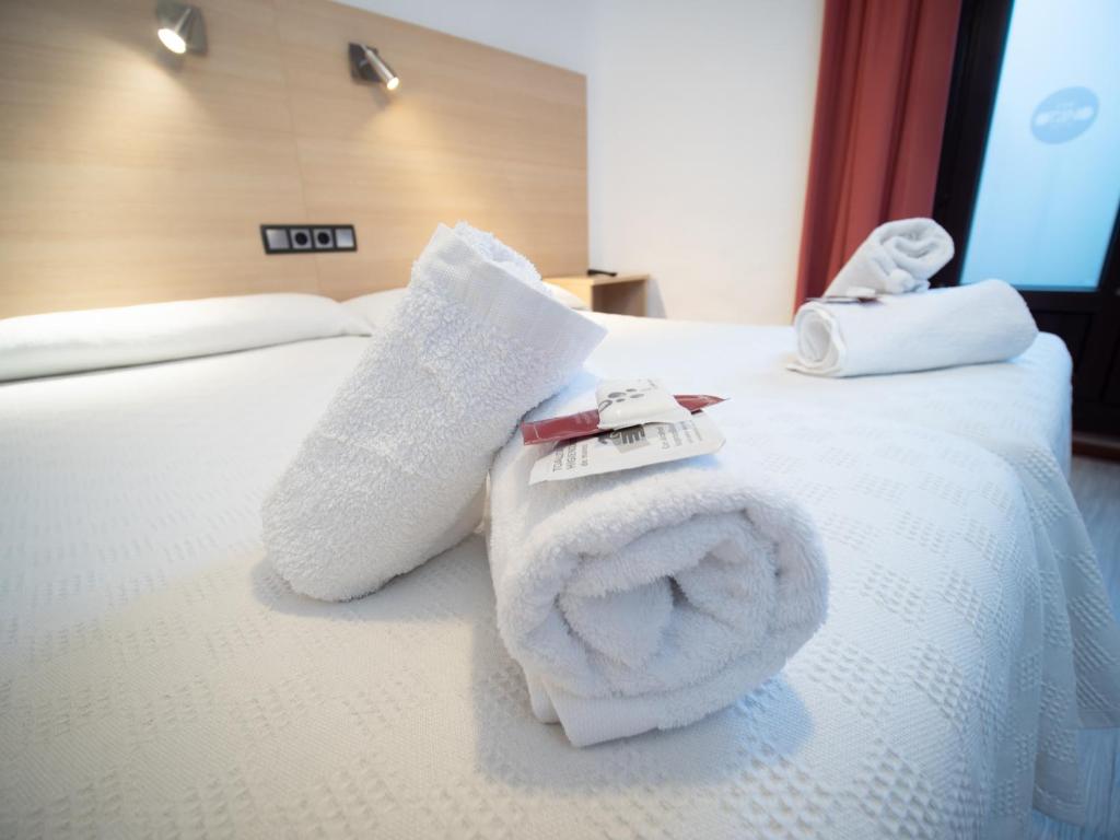 Katil atau katil-katil dalam bilik di Pension Casa Otano