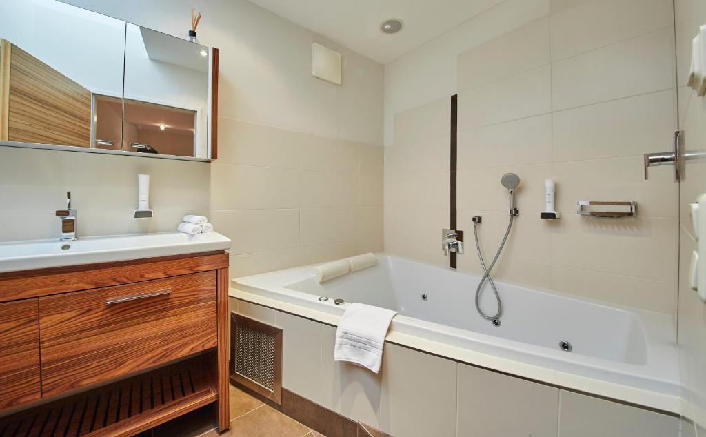 Koupelna v ubytování Hotel Schachner