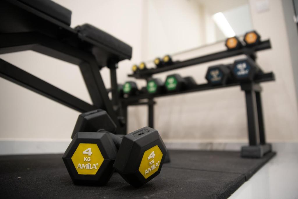 Fitness centrum a/nebo fitness zařízení v ubytování Lagaria Apartments