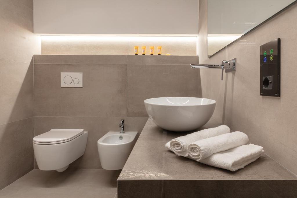 Koupelna v ubytování Nodo Hotel