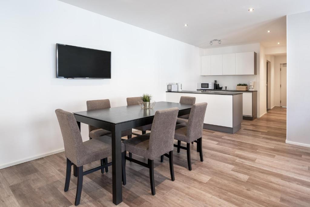 Kuchyňa alebo kuchynka v ubytovaní Kaiser Max Design Appartements