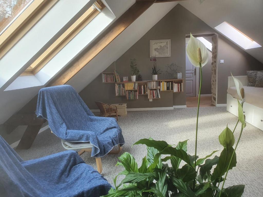 Posezení v ubytování Graine de Reves