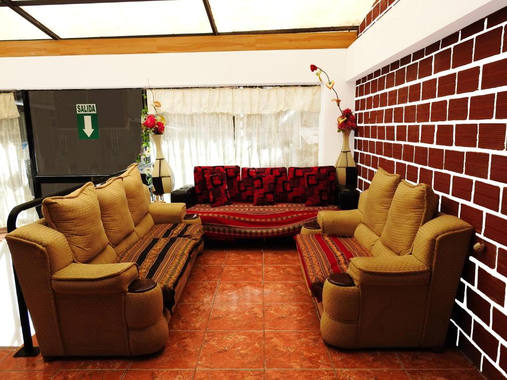 Posezení v ubytování Hostal Encanto Machupicchu
