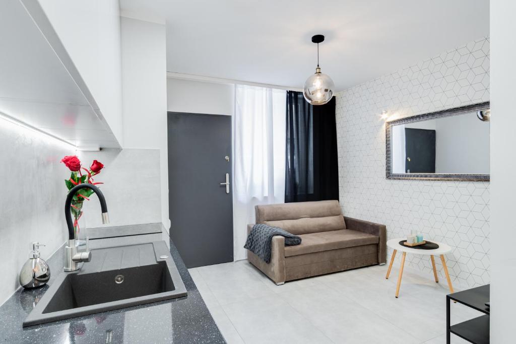 Posedenie v ubytovaní Crystal Apartment Katowice IV