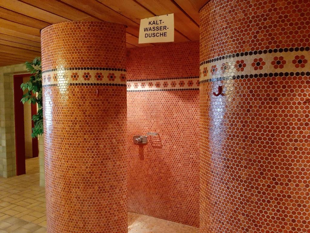 Koupelna v ubytování Hotel Berghof