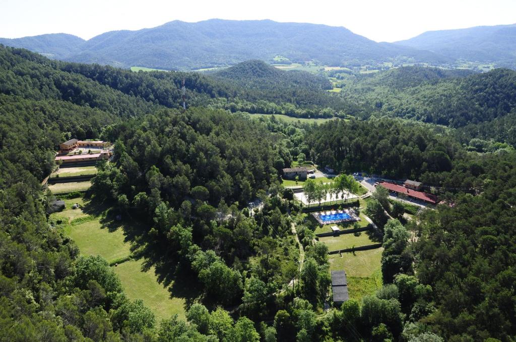 an aerial view of a forest of trees at El Xalió in Sant Miquel de Campmajor