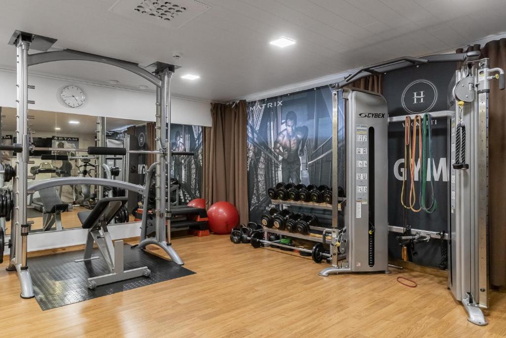 Fitness centrum a/nebo fitness zařízení v ubytování Aateli Lakeside Chalets - former Vuokatti Suites