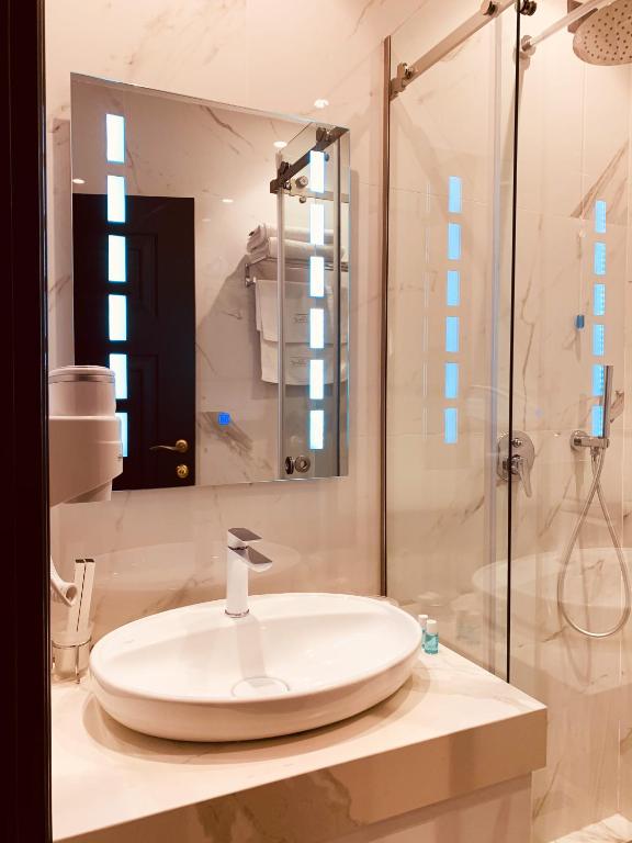 Koupelna v ubytování Hotel Kloest