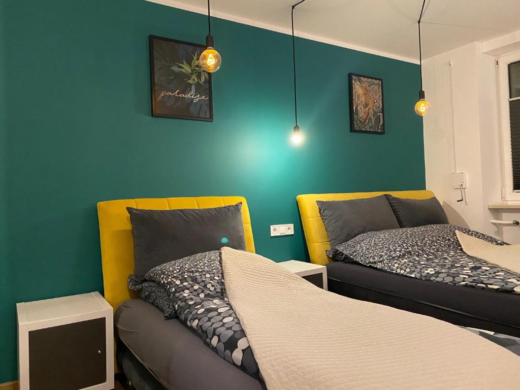 Posteľ alebo postele v izbe v ubytovaní Apartament 45M2 Czeladz 8Km Do Katowic