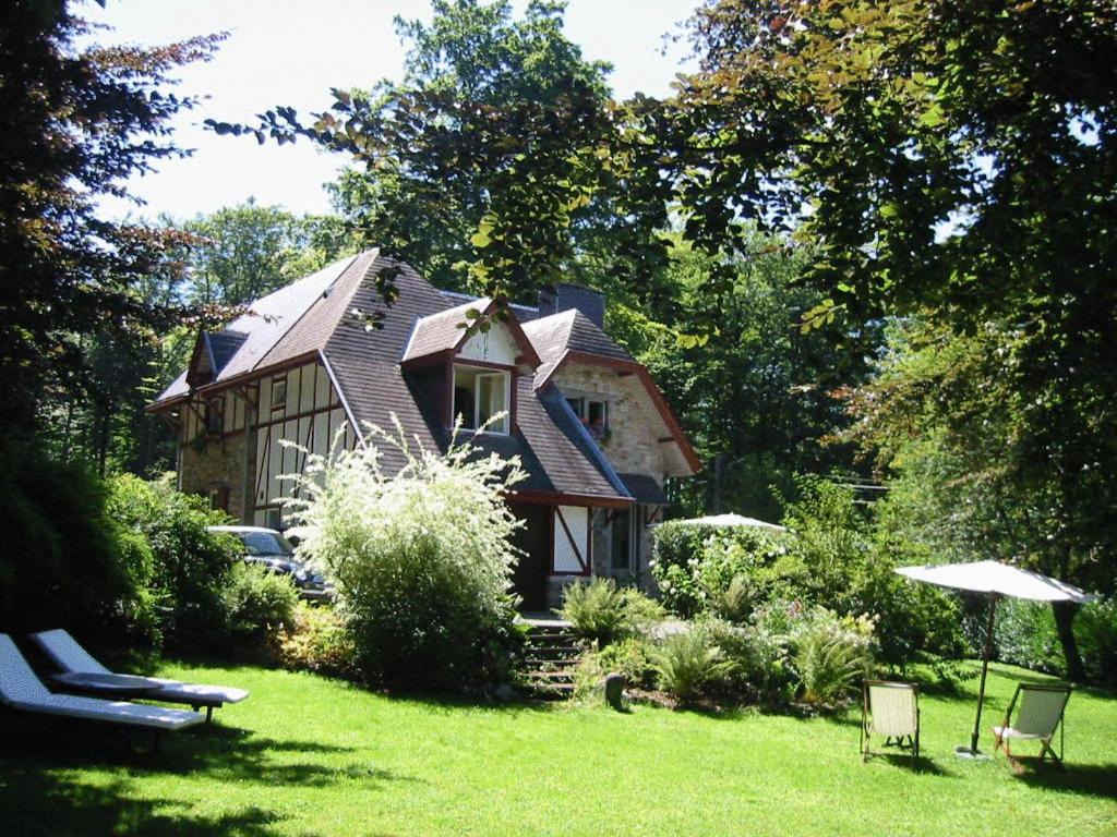 Zahrada ubytování B&B Le Bois Dormant