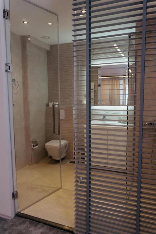 Koupelna v ubytování Hotel Lebed