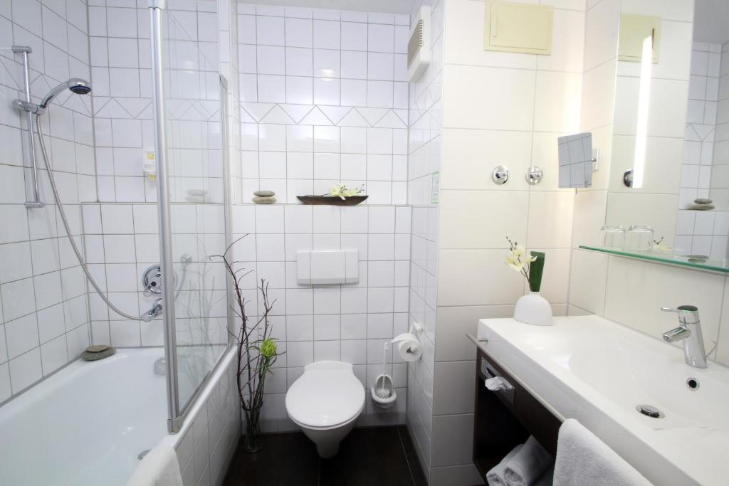Koupelna v ubytování AMBER ECONTEL