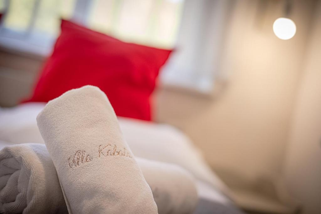 Postel nebo postele na pokoji v ubytování Villa Kabala