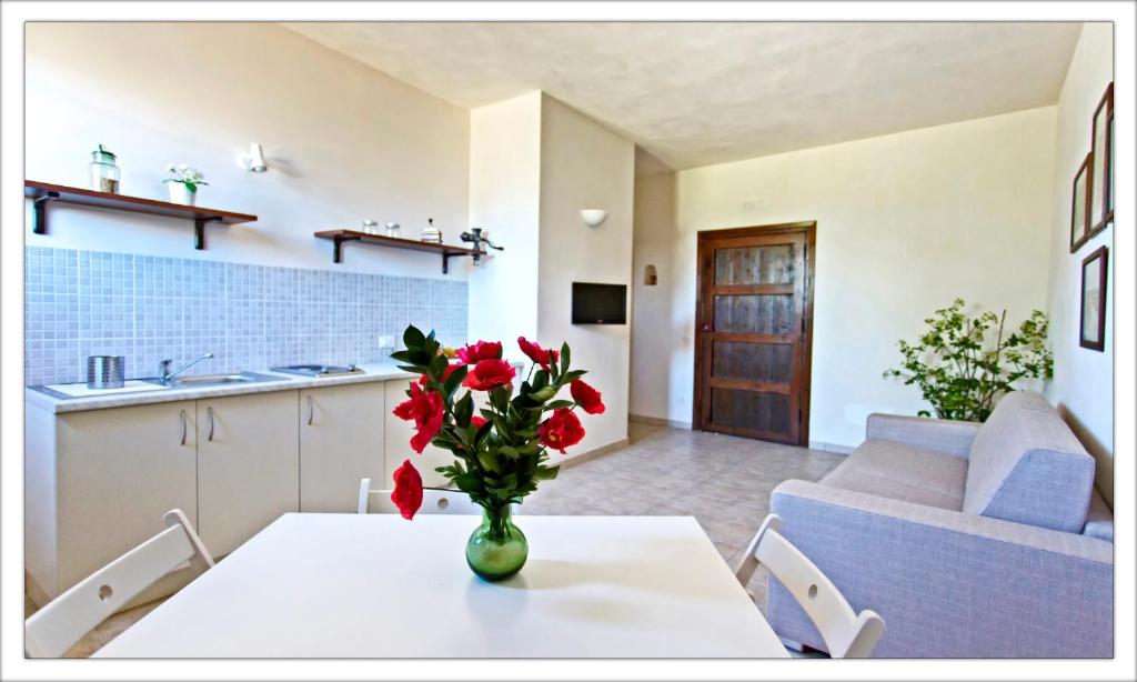 Kuchyň nebo kuchyňský kout v ubytování AGRITURISMO CASA VACANZE Antico Baglio