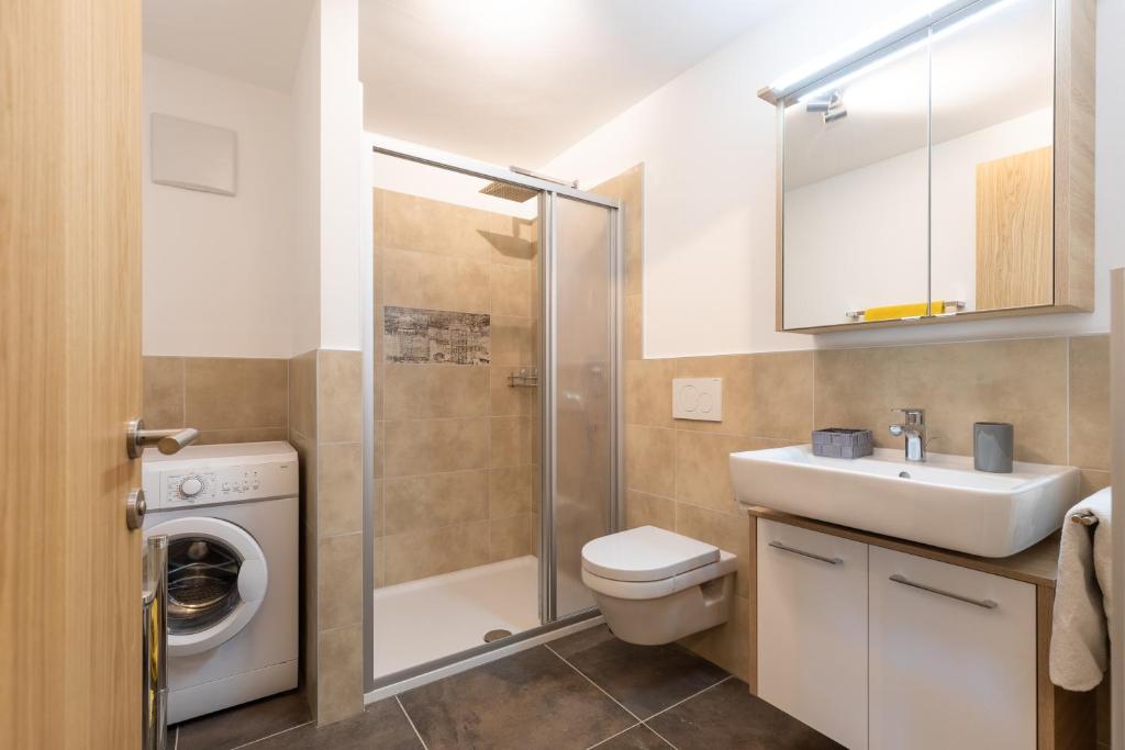 Koupelna v ubytování Appartments zum Beck