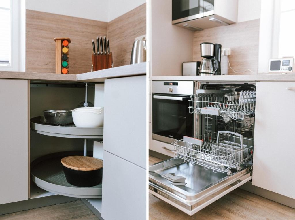 Kuchyň nebo kuchyňský kout v ubytování Ferienwohnung Ingrid Fröhlich