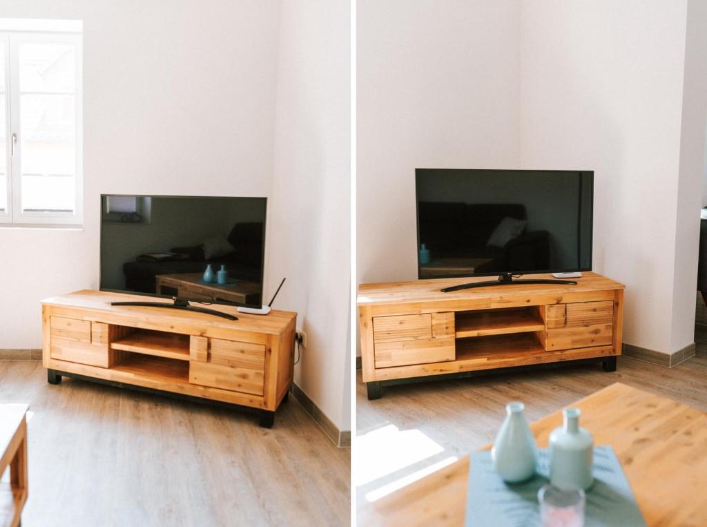 TV a/nebo společenská místnost v ubytování Ferienwohnung Ingrid Fröhlich