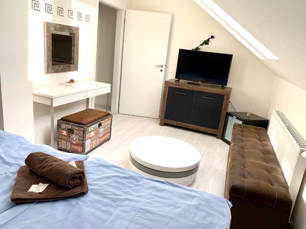 Koupelna v ubytování Hotel Stará Pošta