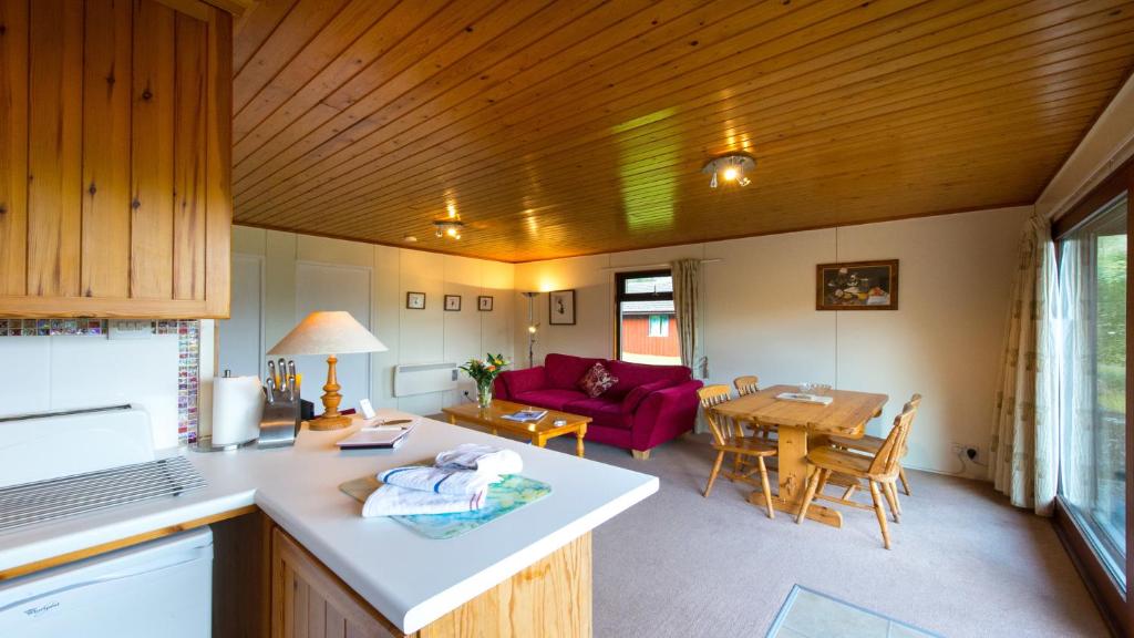 Kuchyň nebo kuchyňský kout v ubytování 2 bedroom lodge with stunning loch mountain views