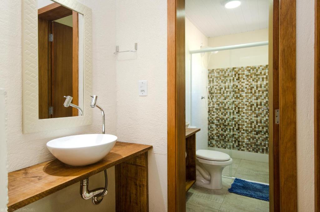 Phòng tắm tại Residencial Salmão