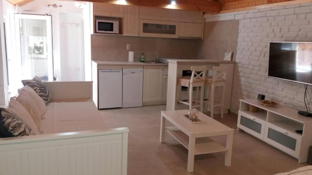 Kuchyň nebo kuchyňský kout v ubytování Rita Apartman & Studio