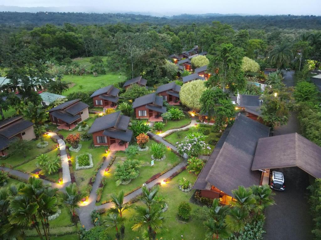 an aerial view of a resort at Hotel El Silencio del Campo in Fortuna