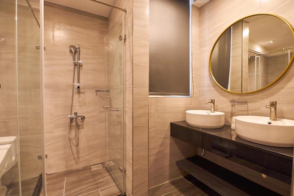 Koupelna v ubytování Sun Motel