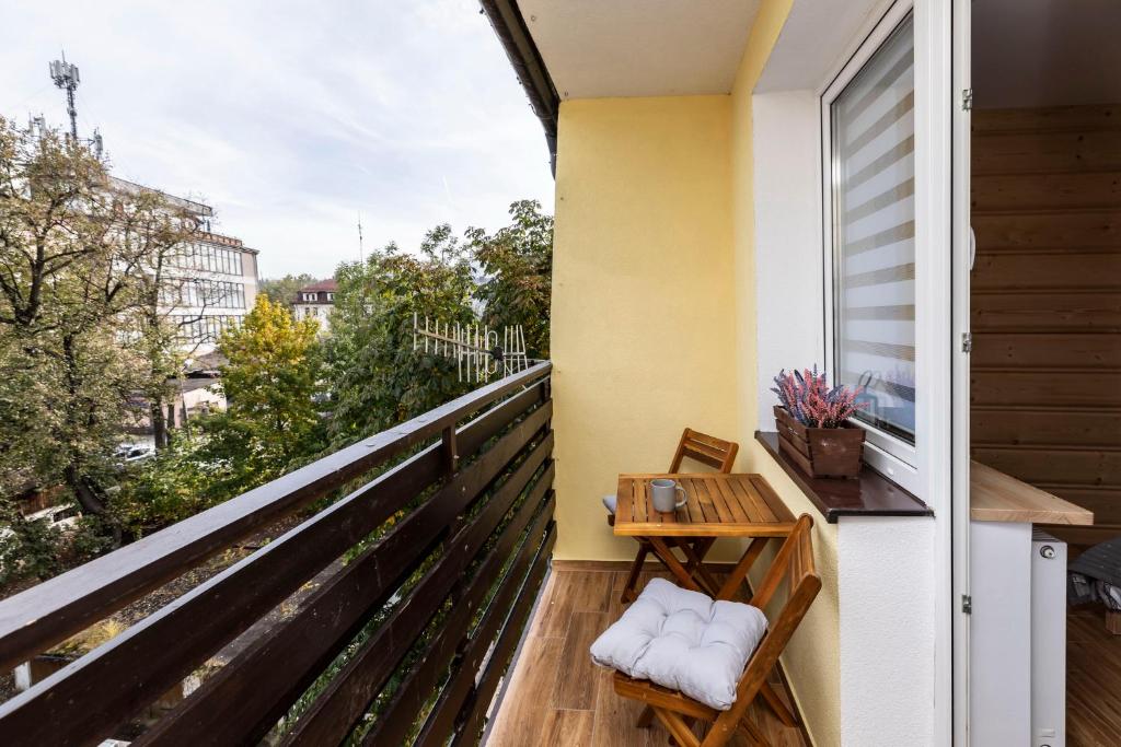 Balkón alebo terasa v ubytovaní Apartament Hanki przy Krupówkach