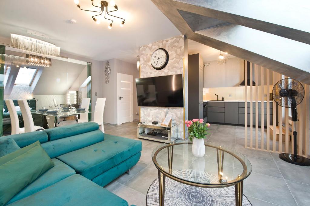 Posezení v ubytování Apartamenty Angielska Grobla Q4Apartments