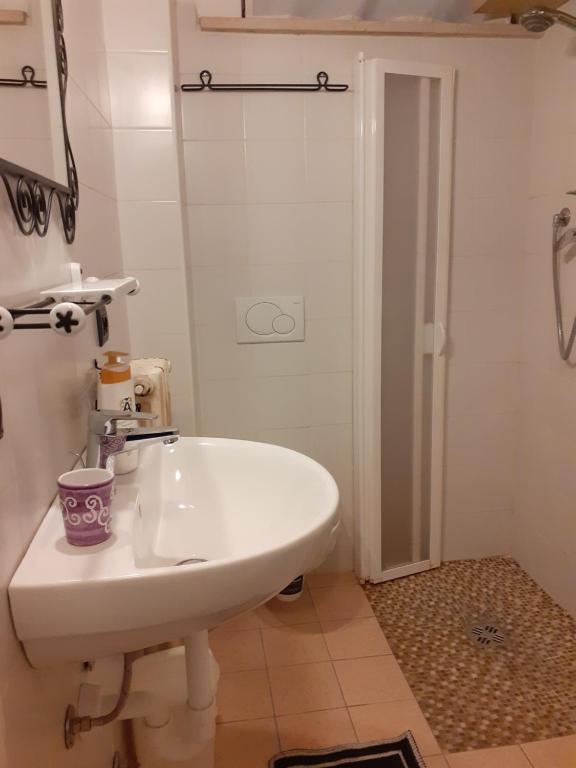 Kúpeľňa v ubytovaní La Casetta Del Dahu