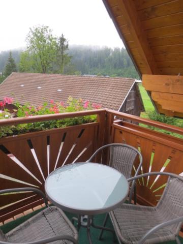 Balkón nebo terasa v ubytování Landhaus Ziegelstadel