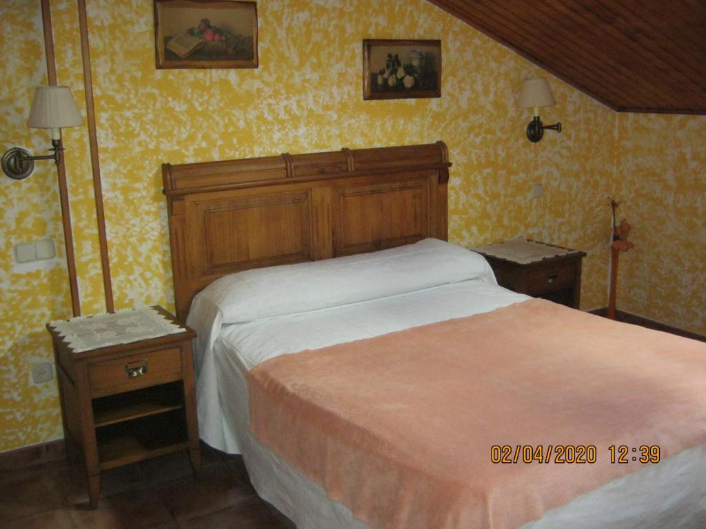 Cama o camas de una habitación en Caserón Trastamara