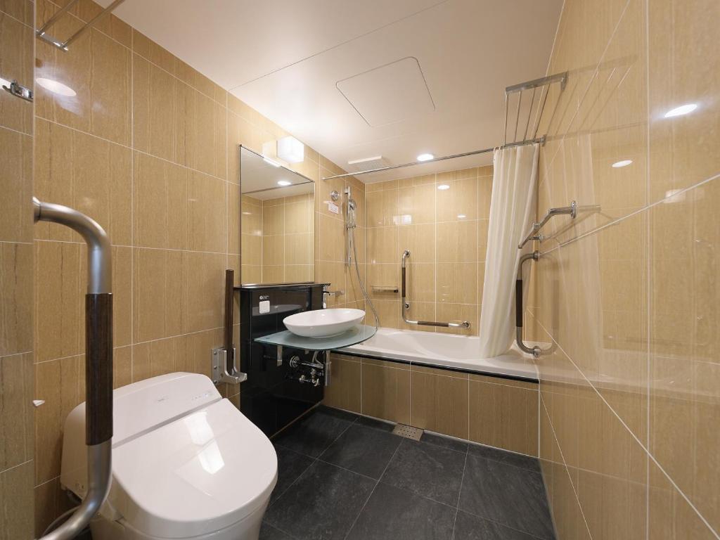 Koupelna v ubytování APA Hotel Nihombashi Bakuroyokoyama Ekimae