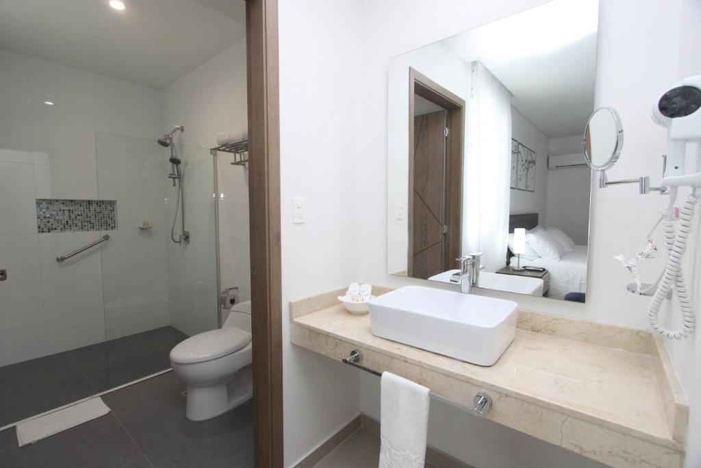 Koupelna v ubytování Hotel Oxford Barranquilla