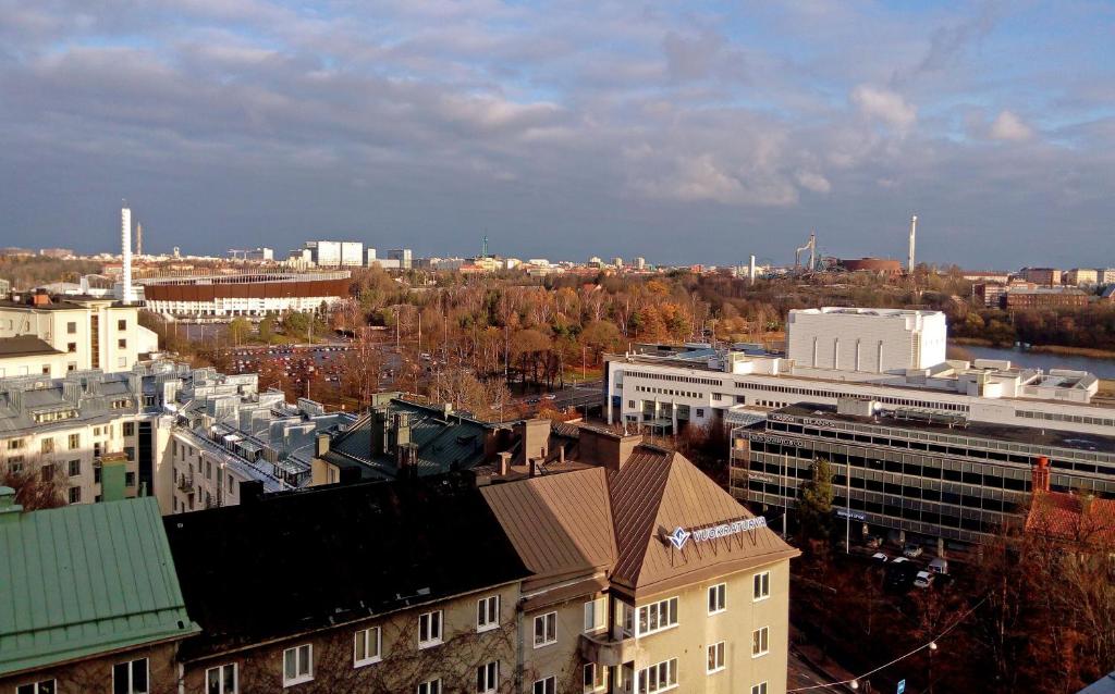Nespecifikovaný výhled na destinaci Helsinky nebo výhled na město při pohledu z hotelu